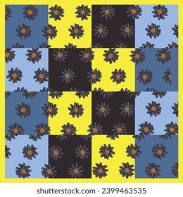 Daisy, flowers pattern, rotation graphic design, textile, decorative etc