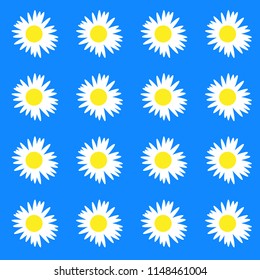 Daisy flowers pattern vector