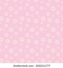 Daisy flowers seamless background repeating pattern, wallpaper background, cute kids seamless pattern baby pastel floral background