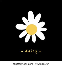 Daisy Flowers Symbol. Social Media Post. Vector Illustration.