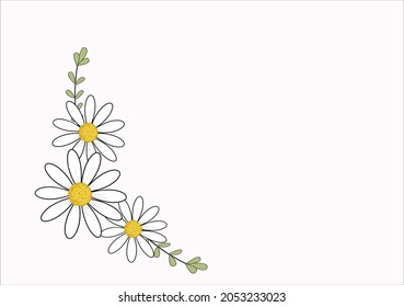 daisy frame
vector art hand drawn 