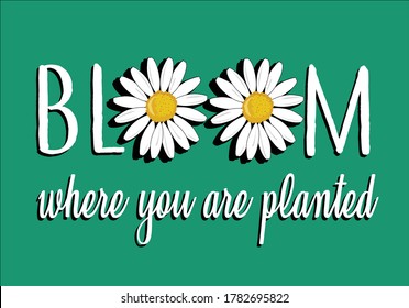 daisy hand drawn design vector daisy flower design hand drawn daisies positive quote flower design margarita 
mariposa
stationery,mug,t shirt,phone case fashion style spring summer slogan