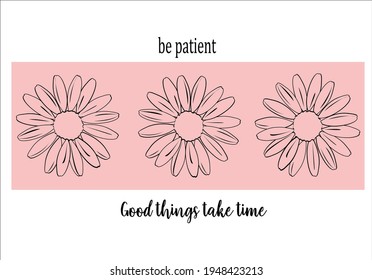 daisy hand drawn vector art design 