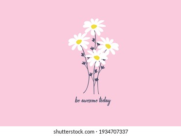 daisy hand drawn vector bloom