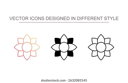Daisy icon design with white background stock illustration