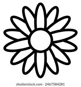daisy icon line vector illustration

