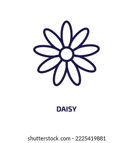 daisy icon from nature collection. Thin linear daisy, flower, floral outline icon isolated on white background. Line vector daisy sign, symbol for web and mobile