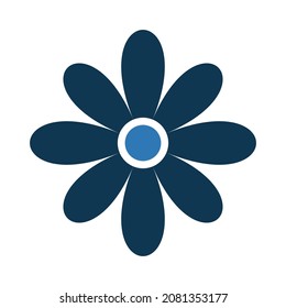 Daisy Isolate Vector Icon Editable

