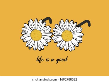 daisy lettering design hand drawn  decorative fashion style trend spring summer print pattern positive quote fashion trend style