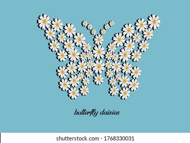 daisy lettering design hand drawn butterfly flower daisy hand drawn design positive optimist motivation inspiration  stationery fashion trend