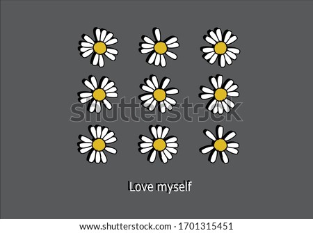 daisy lettering design hand drawn  decorative fashion style trend spring summer print pattern positive quote fashion trend style motivation motivational  Inspirational .Modern Calligraphy stationery,