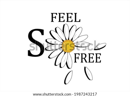 daisy lettering positive design hand drawn