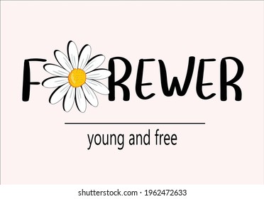 daisy lettering vector art design