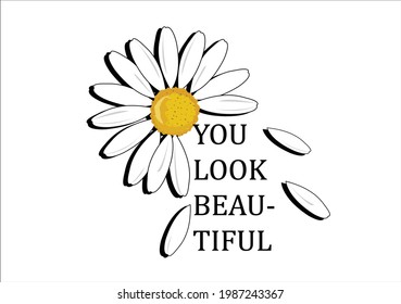 daisy lettering vector art design 
