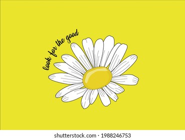 daisy lettering vector art design