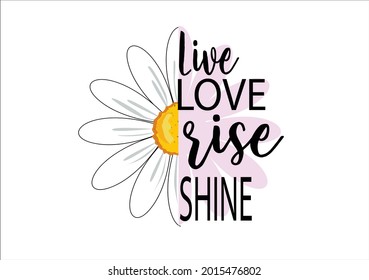 daisy lettering vector art design 