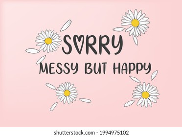 daisy lettering vector pink design