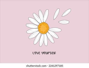 daisy lower vector design pink