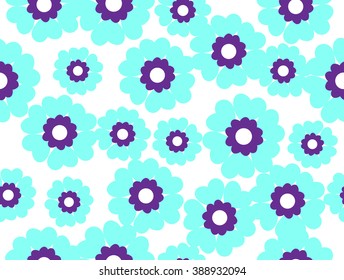 Daisy pattern on white background