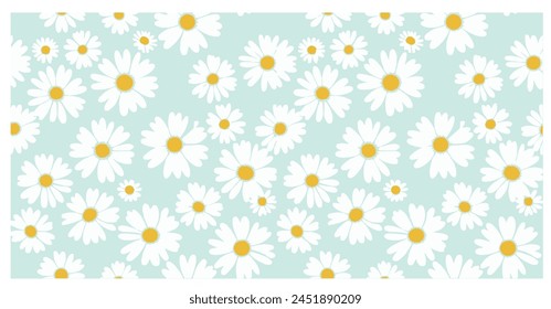 Daisy Pattern Seamless Flower Vector File