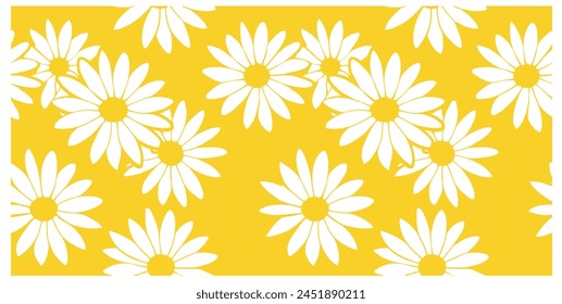 Daisy Pattern Seamless Flower Vector File