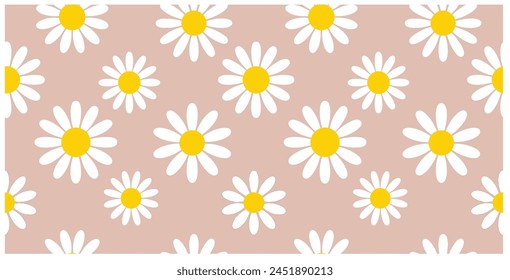 Daisy Pattern Seamless Flower Vector File