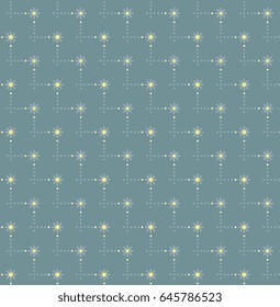 Daisy pattern tiny floral background. Pretty flowers on a indigo. Pastel colors herringbone print block. Apparel textile, cloth fabric all over design. Seamless chevron ornament. Vector illustration.