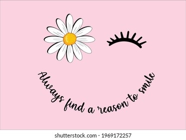 daisy pink vector art design 