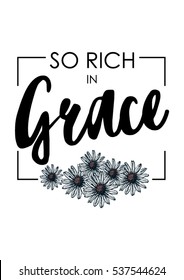 Daisy print with text, floral print, floral t-shirt print, wall art in vector.