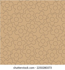 Daisy Quilt Vector Seamless Pattern