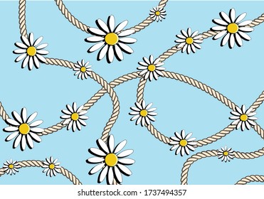 daisy rope pattern hand drawn 