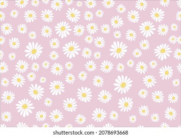 daisy
 seamless pattern design hand drawn spring daisy flower  fabric towel design summer print  ditsy flower,spring,stationery,fabric,paper,packet,fashion creative decorative  magnolia seamless