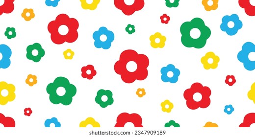 ilustración de la caricatura de margarita sin costuras de flores