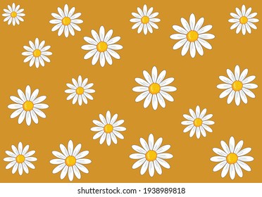 daisy seamless pattern vector design hand drawn spring daisy flower  fabric towel design pattern summer print  ditsy flower,spring,stationery,fabric,paper,packet,fashion creative decorative