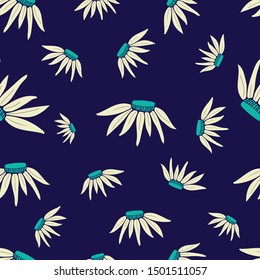 Daisy seamless repeat pattern print for wallpaper, decor, background, pillows, curtains, phone cases.