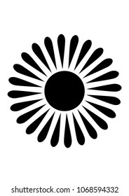 Daisy silhouette vector