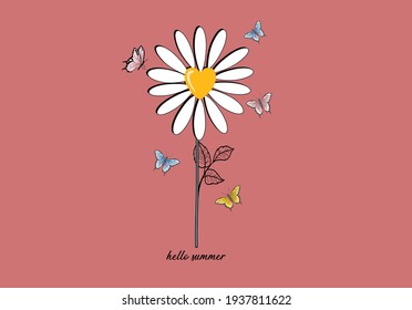 daisy spring dreamer butterflies and daisies positive quote flower design margarita 
mariposa
stationery,mug,t shirt,phone case fashion slogan  style spring summer sticker hello summer