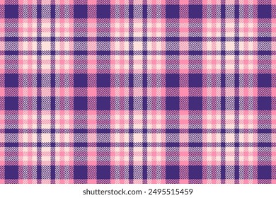 Textura de tela de margarita, alfombra a cuadros sin costuras. Patrón de Vector femenino tartán de fondo en colores índigo y rojo paleta.