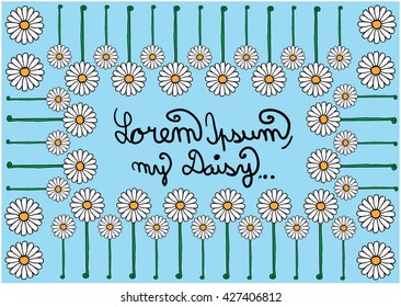 Daisy themed background / border frame