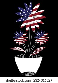 
Daisy USA flag t-shirt design