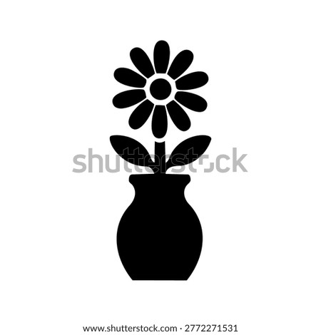 Daisy Vase Icon Containing daisies, vase, decoration, and floral icon. Solid icon.