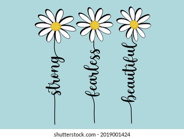 daisy vector art design hand drawn