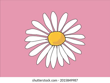 daisy vector art hand drawn design