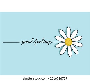 daisy vector art hand drawn design