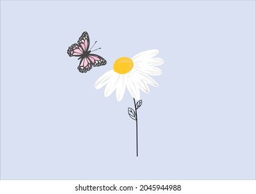 daisy vector art hand drawn design 