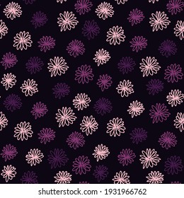 El arte de la flor vectorial de margarita es un patrón sin fisuras. Patrón floral, fondo vectorial. Ilustración vectorial decorativa, buena para imprimir. Excelente para etiquetas, impresión, embalaje, tela.