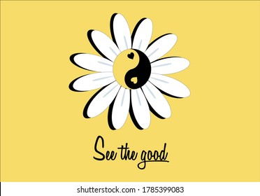 daisy vector illustration design drawn colorfull daisy flower design hand drawn daisies positive quote flower  margarita 
mariposa
stationery,mug,t shirt,phone case positive slogan