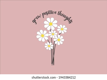 daisy vector pink art design 