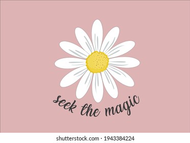 daisy vector pink art design 