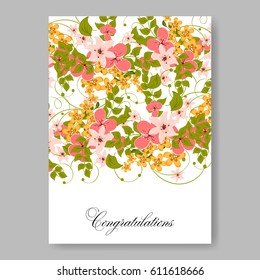 Daisy wedding invitation template